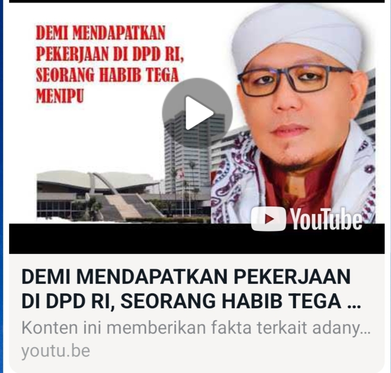 Habib Zakaria Bahasyim : Kontroversi sosok Anggota DPD RI , dengan dugaan Ijazah Bermasalah oleh FMPPB