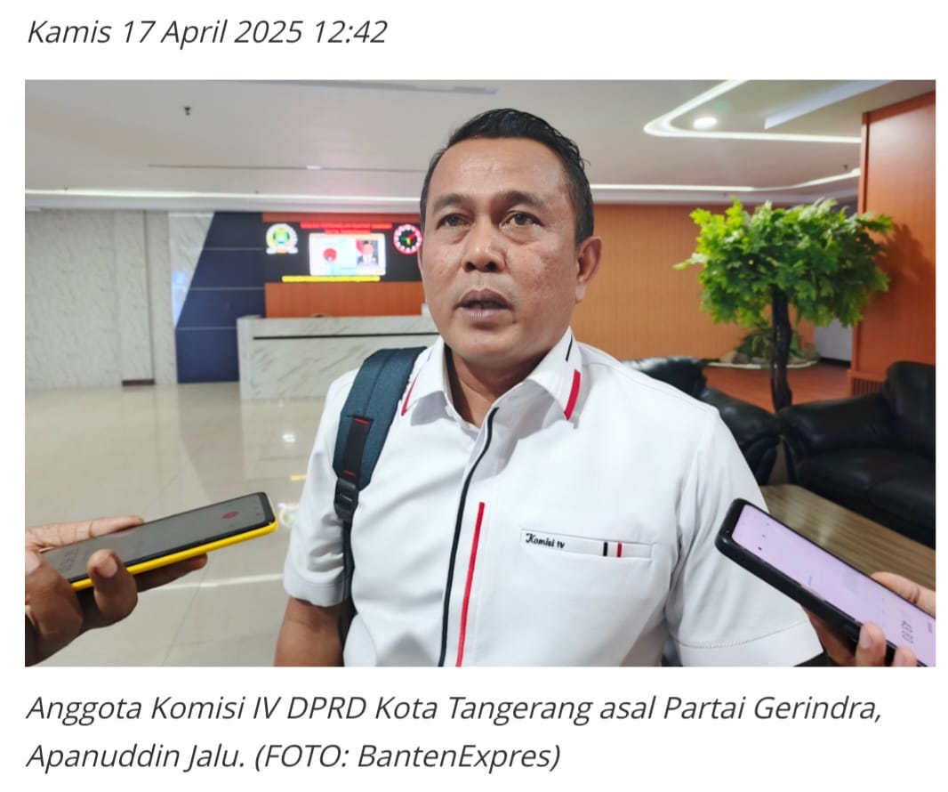 Apanuddin (Anggota DPRD Kom.IV) ; BAST Pasar Anyar Kota Tangerang, Telat dari Pihak Kontraktor