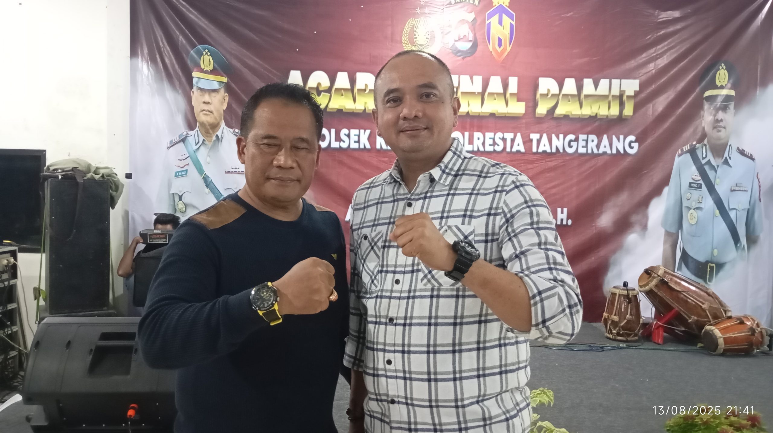 Acara Kenal Pamit Kapolsek Rajeg Diwarnai Suasana Haru